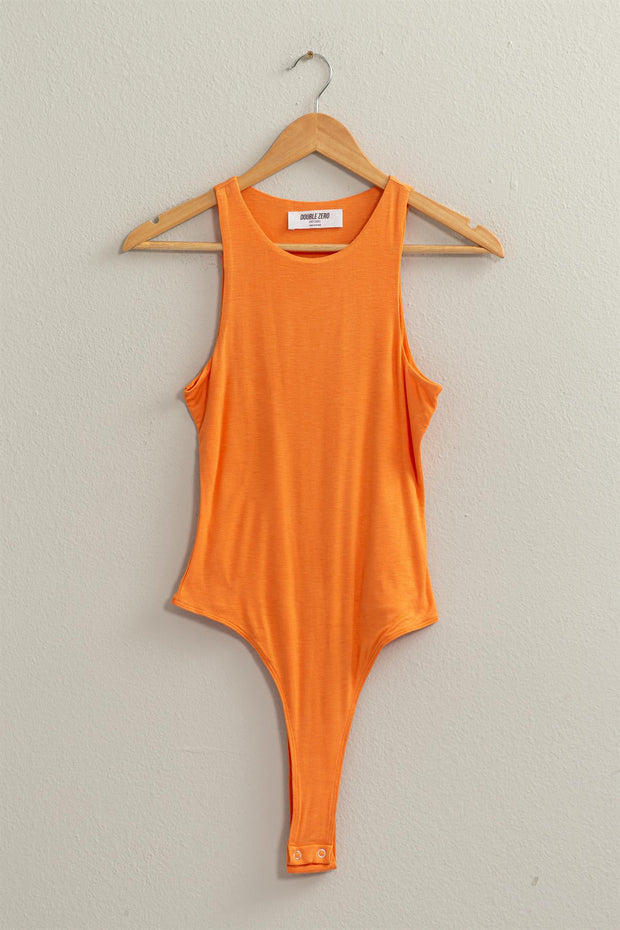 High Neck Bodysuit - Orange