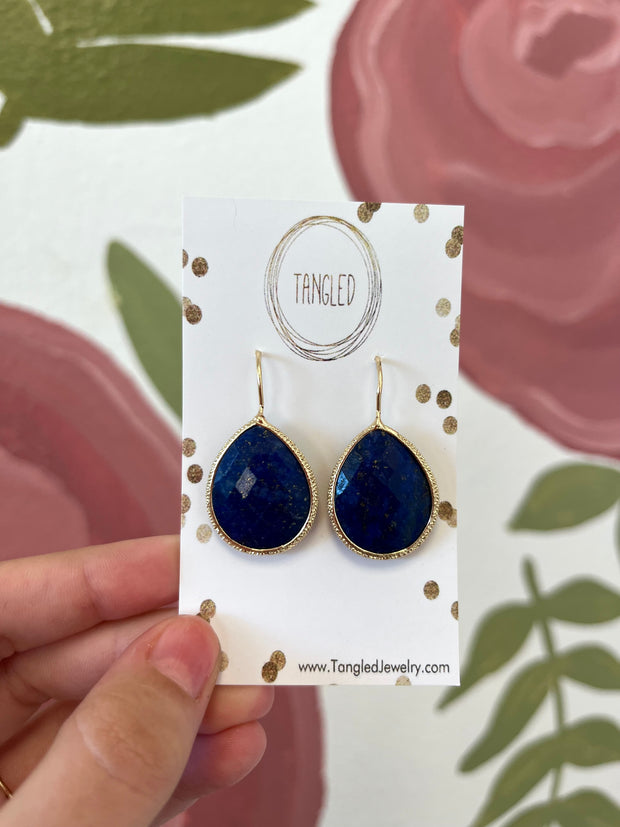 Melanie Teardrop Earrings - Lapis Lazuli - BE