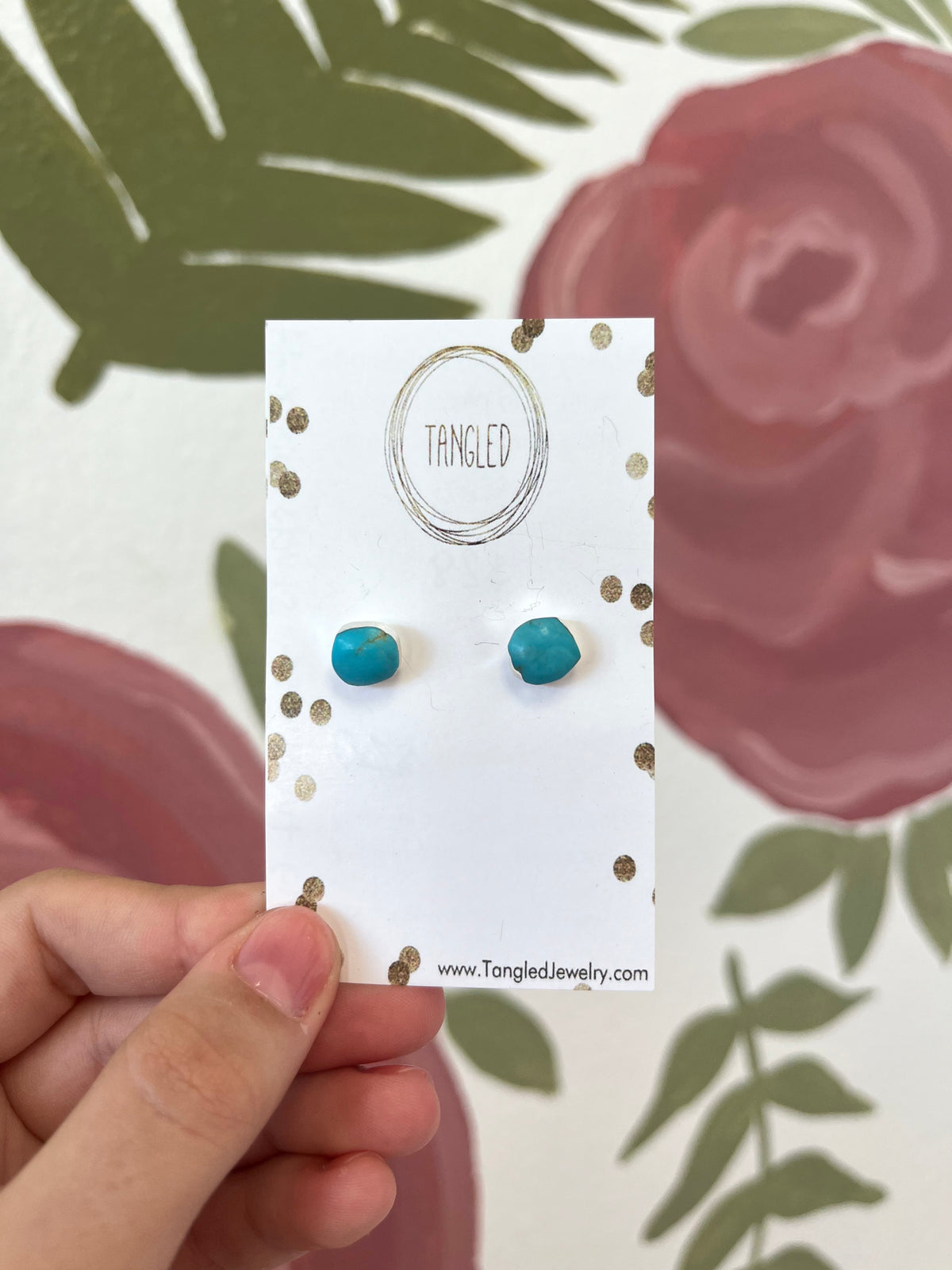Loving Turquoise Studs Silver - AA