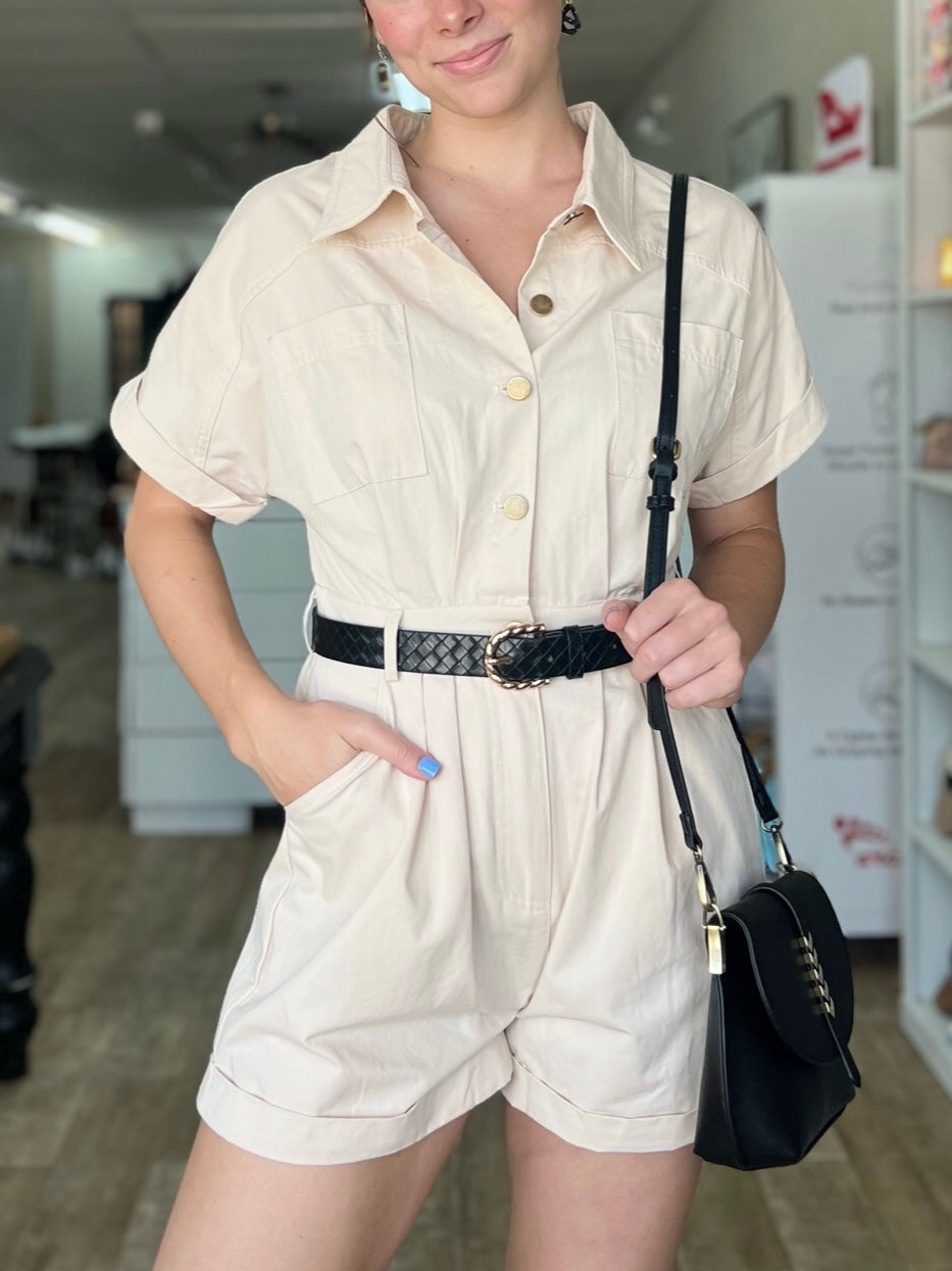 Macy Collared Romper