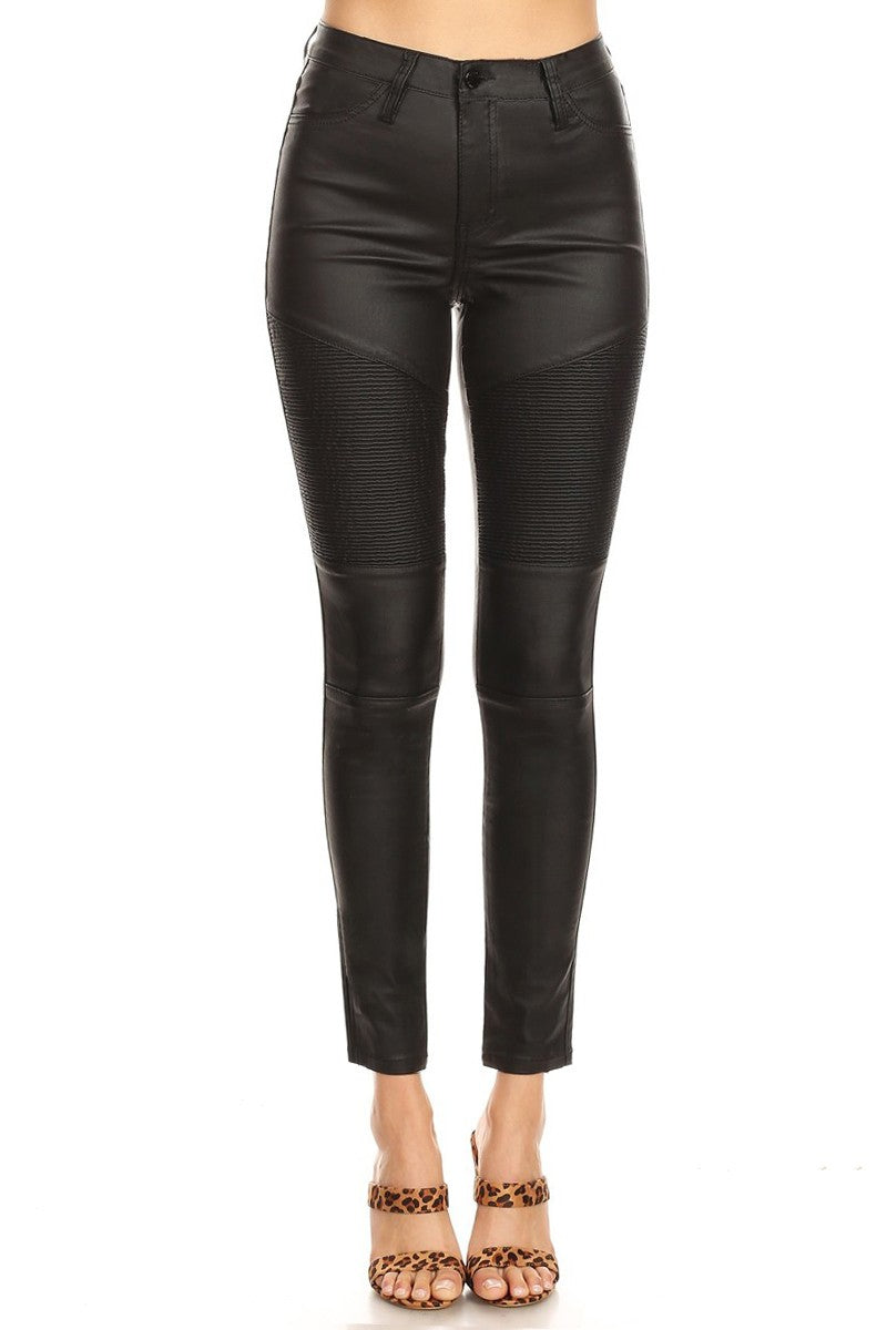 Late Nights Black Moto Skinny Jeans