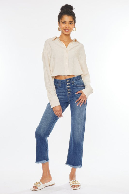 Candy High Rise Straight Leg Jeans
