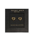 Secretbox - Gold Mini Heart Studs