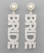 Glitter Bride Earrings - Silver