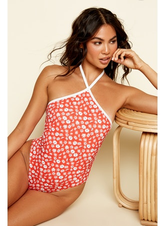 Racer One-Piece - Red Daisy