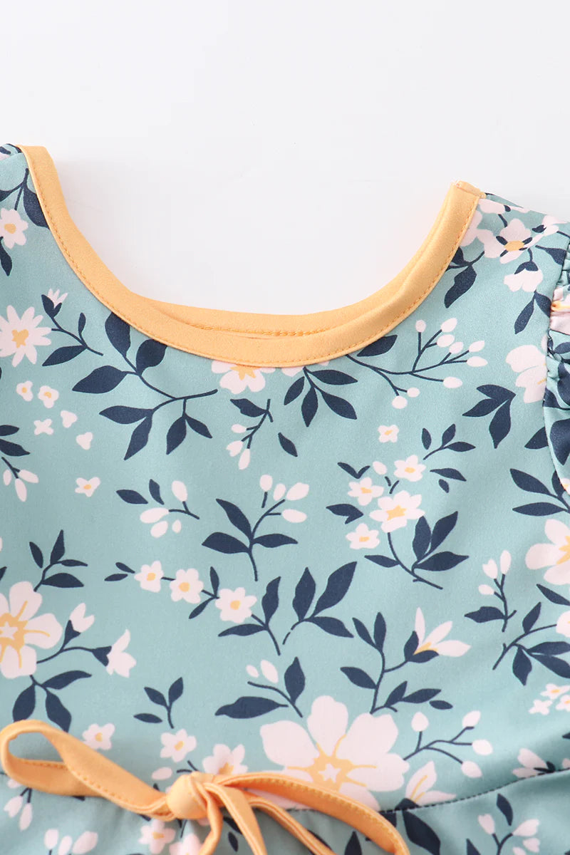 Sage Blooms Twirl Dress