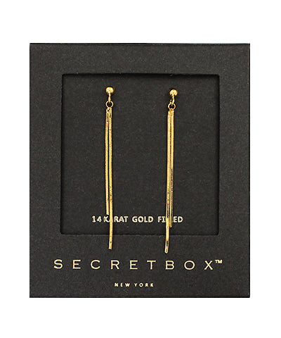Secretbox - 2 Chain Row Earrings Gold