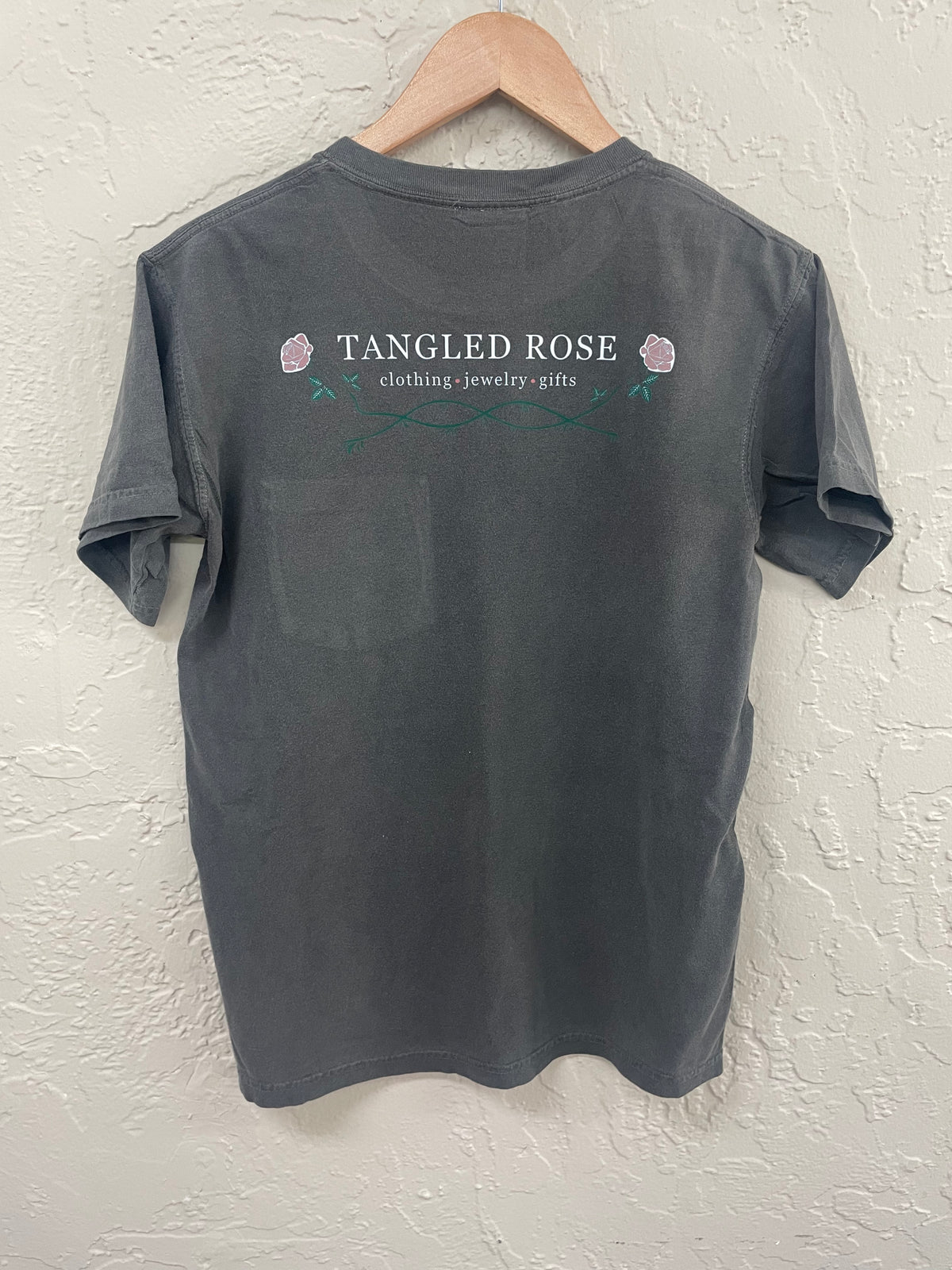 Tangled Rose Babe Shirt - Dark Grey