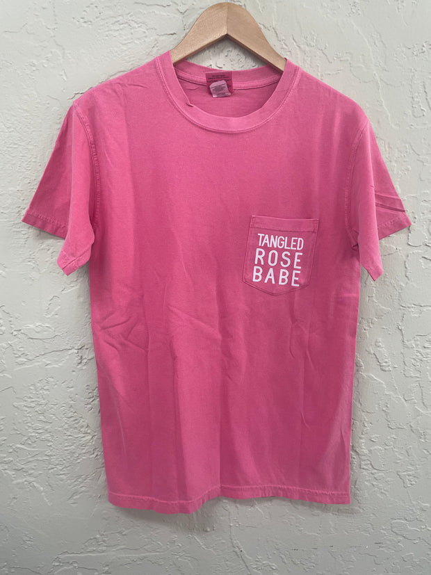 Tangled Rose Babe Shirt - Hot Pink