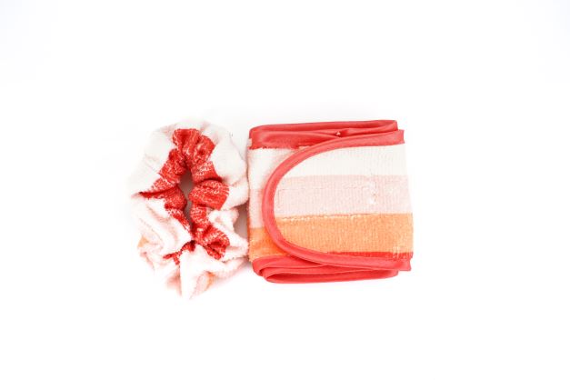 Scrunchie & Headband Duo - Orange Stripe
