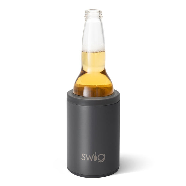 12oz Bottle & Can Swig- Matte Gray